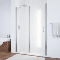 Душевая дверь в нишу Vegas Glass EP-F-1 135 08 10 L профиль глянцевый хром, стекло сатин