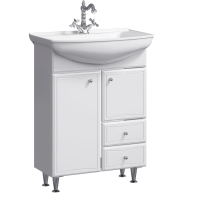 Тумба с раковиной Aqwella Барселона Люкс 65 с бельевой корзиной