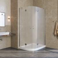 Душевой уголок Vegas Glass AFS-F LUX 110*90 08 10 R профиль глянцевый хром, стекло сатин