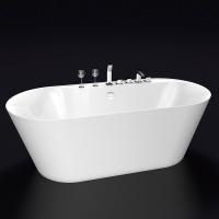 Акриловая ванна BelBagno BB14 180 см черная