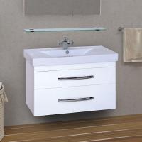 Тумба с раковиной Misty Эмилия 90 подвесная белая