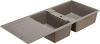 Мойка кухонная AQUATON Торина двойная серый шелк