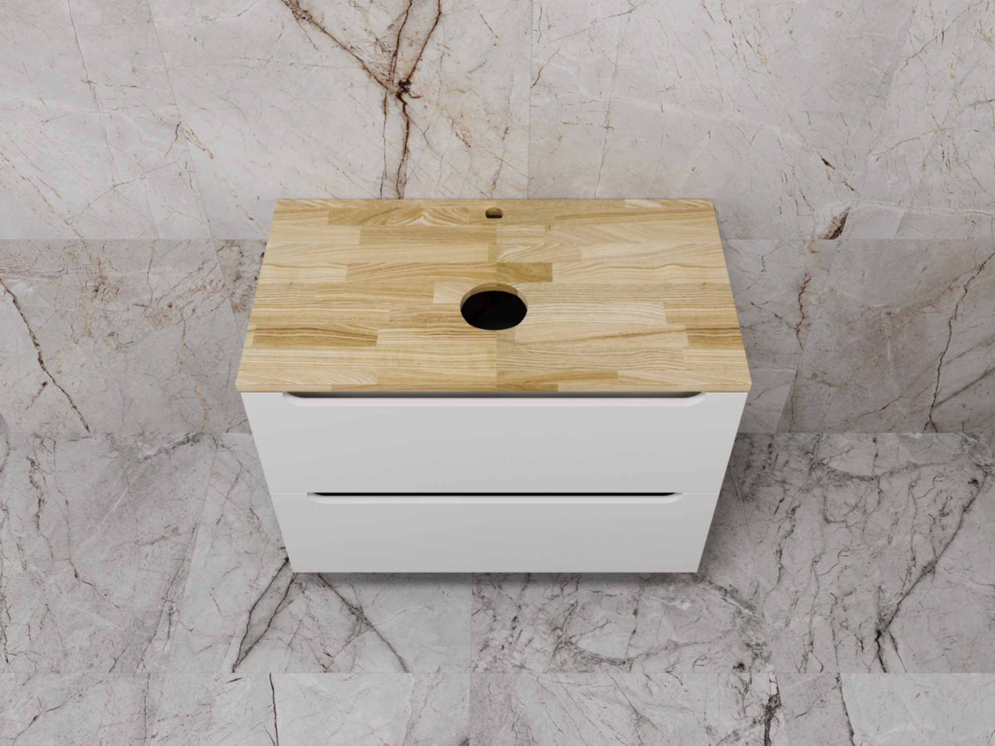 Тумба с раковиной Style Line Бали 80 со столешницей, белый софт