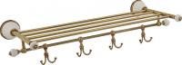Полка Migliore Olivia ML.OLV-60.629.BI.BR с крючками, бронза