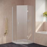 Душевой уголок Vegas Glass AFA-Pen LUX 90 01 10 R профиль белый, стекло сатин
