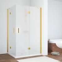 Душевой уголок Vegas Glass AFA-F TUR NOVO h1890 100*80 09 10 R профиль золото глянцевое, стекло сатин