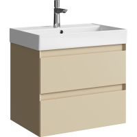 Тумба с раковиной Aqwella 5 stars Geometria 65 подвесная, 2 ящика, морская дюна