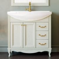 Тумба с раковиной ValenHouse Эллина 80 слоновая кость, фурнитура золото