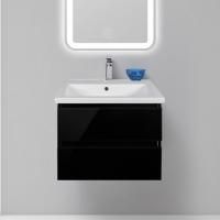 Тумба с раковиной Style Line Даймонд 70 Люкс Plus подвесная, черная