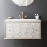 Тумба с раковиной Caprigo Caprice 70 1 ящик, bianco, круги перламутровые