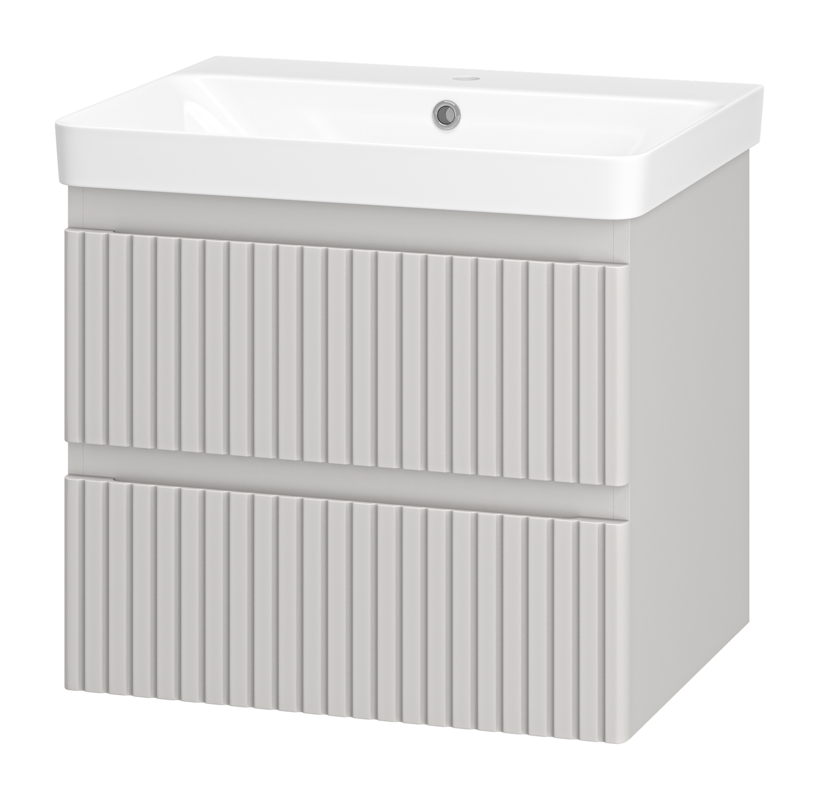 Тумба с раковиной Brevita Victory 60 подвесная, серый кашемир