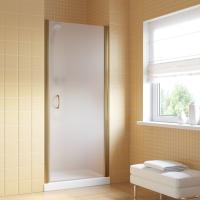 Душевая дверь в нишу Vegas Glass EP LUX 75 05 10 R профиль бронза, стекло сатин