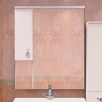 Зеркало-шкаф Misty Неаполь 75 L с подсветкой, белое