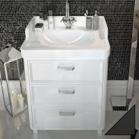 Тумба с раковиной Kerama Marazzi Pompei 60 черная, с 3 ящиками