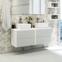 Тумба с раковиной Aquaton Брук 120 (60+60) дуб латте