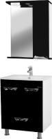 Мебель для ванной Bellezza Симона 60 с нижним ящиком черная