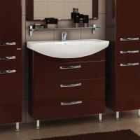 Тумба под раковину Aquaton Ария Н 80 темно-коричневая