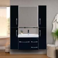 Мебель для ванной Misty Эмилия 75 подвесная черная