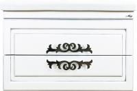 Тумба с раковиной Misty Дели 70 белая, патина серебро