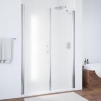 Душевая дверь в нишу Vegas Glass EP-F-2 130 08 10 L профиль глянцевый хром, стекло сатин