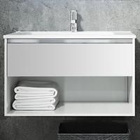 Тумба под раковину Sanvit Контур 80 белая глянцевая