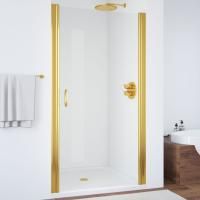 Душевая дверь в нишу Vegas Glass EP 80 09 01 профиль золото, стекло прозрачное