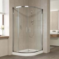 Душевой уголок Vegas Glass ZS-F 110*90 08 01 профиль глянцевый хром, стекло прозрачное