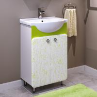 Тумба с раковиной Runo Капри 55 салатовая