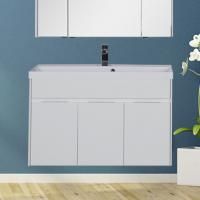 Тумба с раковиной Aquanet Латина 100 белая