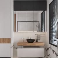 Мебель для ванной VitrA Ольборг 60: столешница 120, без отверстий, дуб французский + 2 тумбы 60