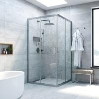 Душевой уголок Vegas Glass ZA NOVO 120 07 01 профиль хром матовый, стекло прозрачное