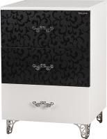 Тумба Bellezza Маргарита 50 белая с черным