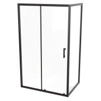 Душевой уголок Taliente TA-N-140-08-1CB, профиль черный матовый, стекло прозрачное