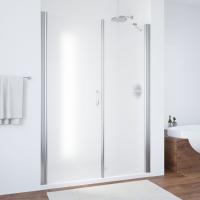 Душевая дверь в нишу Vegas Glass EP-F-2 185 08 10 L профиль глянцевый хром, стекло сатин