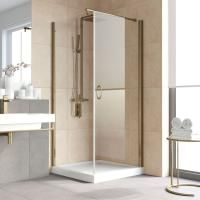 Душевой уголок Vegas Glass EP-Fis LUX 90*80 05 01 R профиль бронза, стекло прозрачное