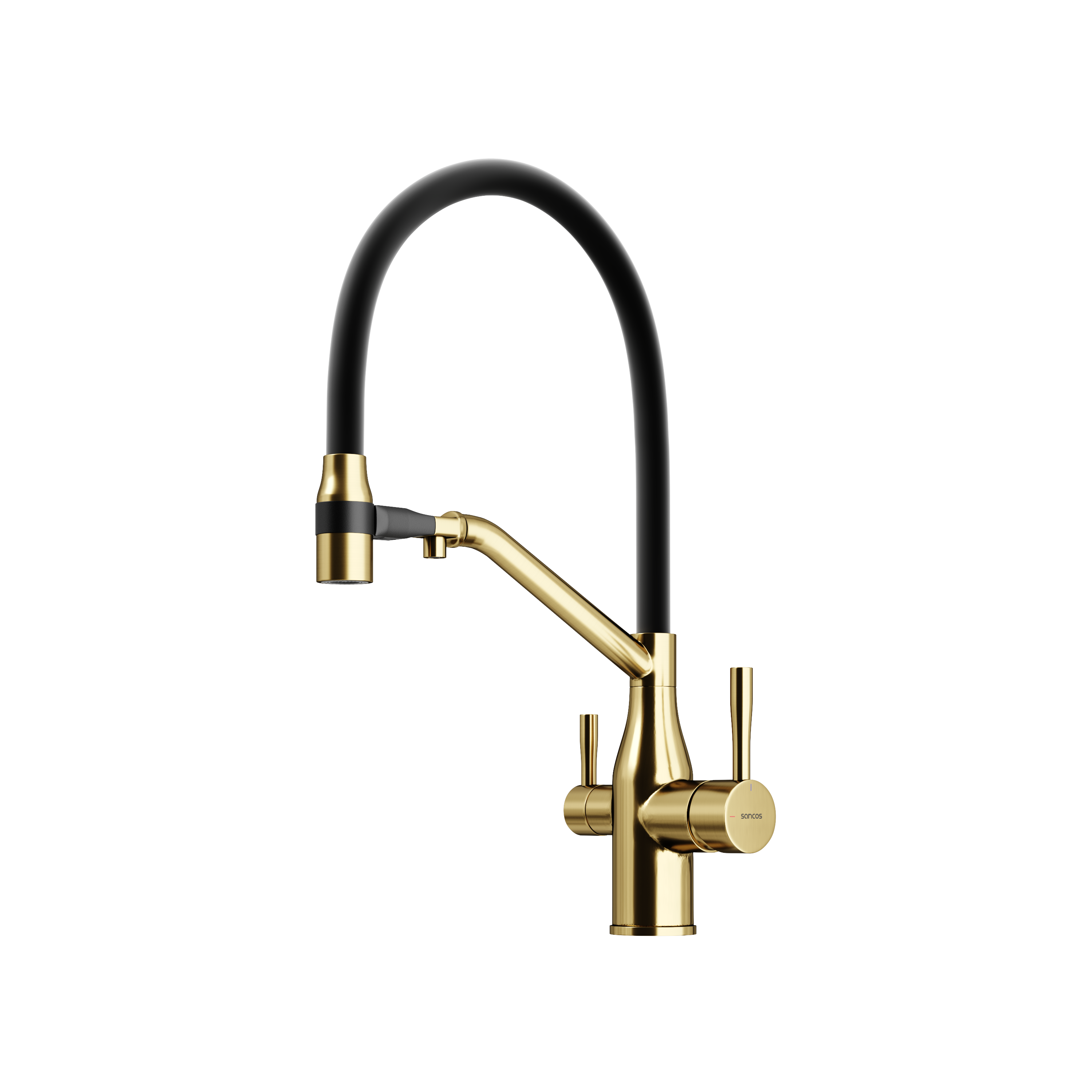 Смеситель для кухни Sancos Orta SC4008BG, брашированное золото