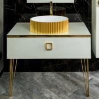 Тумба с раковиной Armadi Art Lucido 100 жемчужная белая, раковина 878-G