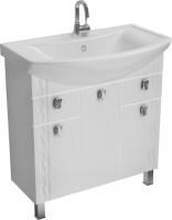 Тумба под раковину Triton Кристи 80, 3 двери, 2 ящика, белая