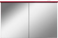 Зеркало-шкаф AM.PM Spirit V2.0 100 с LED-подсветкой, красный глянец