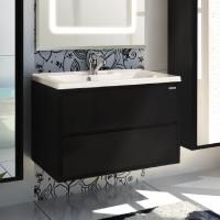Тумба под раковину Aquaton Римини New 80 черный глянец