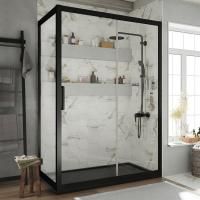 Душевой уголок Stworki Эстерсунд 120x80 см профиль черный матовый