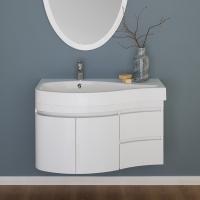 Тумба с раковиной Aquanet Сопрано 2-95 белая L