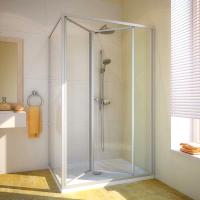 Душевой уголок GuteWetter Practic Rectan GK-404 правая 110x70 см стекло бесцветное, профиль матовый хром