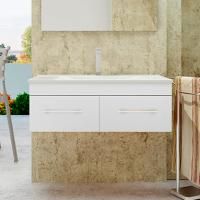 Тумба с раковиной Sanvit Квадро Люкс 100 подвесная