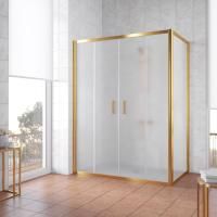 Душевой уголок Vegas Glass Z2P+ZPV TUR NOVO 220*100 09 10 профиль золото глянцевое, стекло сатин