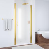 Душевая дверь в нишу Vegas Glass ЕР 95 09 10 профиль золото глянцевое, стекло сатин