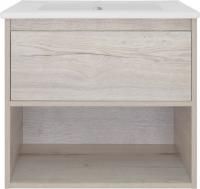Тумба с раковиной Misty Дунай 60 дуб белый