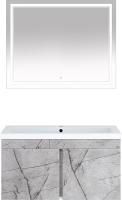 Мебель для ванной Misty Торос 100 серый мрамор