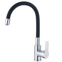 Смеситель для кухни Haiba HB70112-7 с гибким изливом, черный/хром