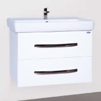 Тумба с раковиной Bellezza Рокко 80 подвесная белая 2 ящика